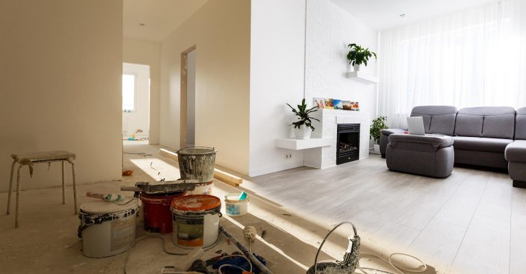 Renovation before and after - renovating empty apartment room ,